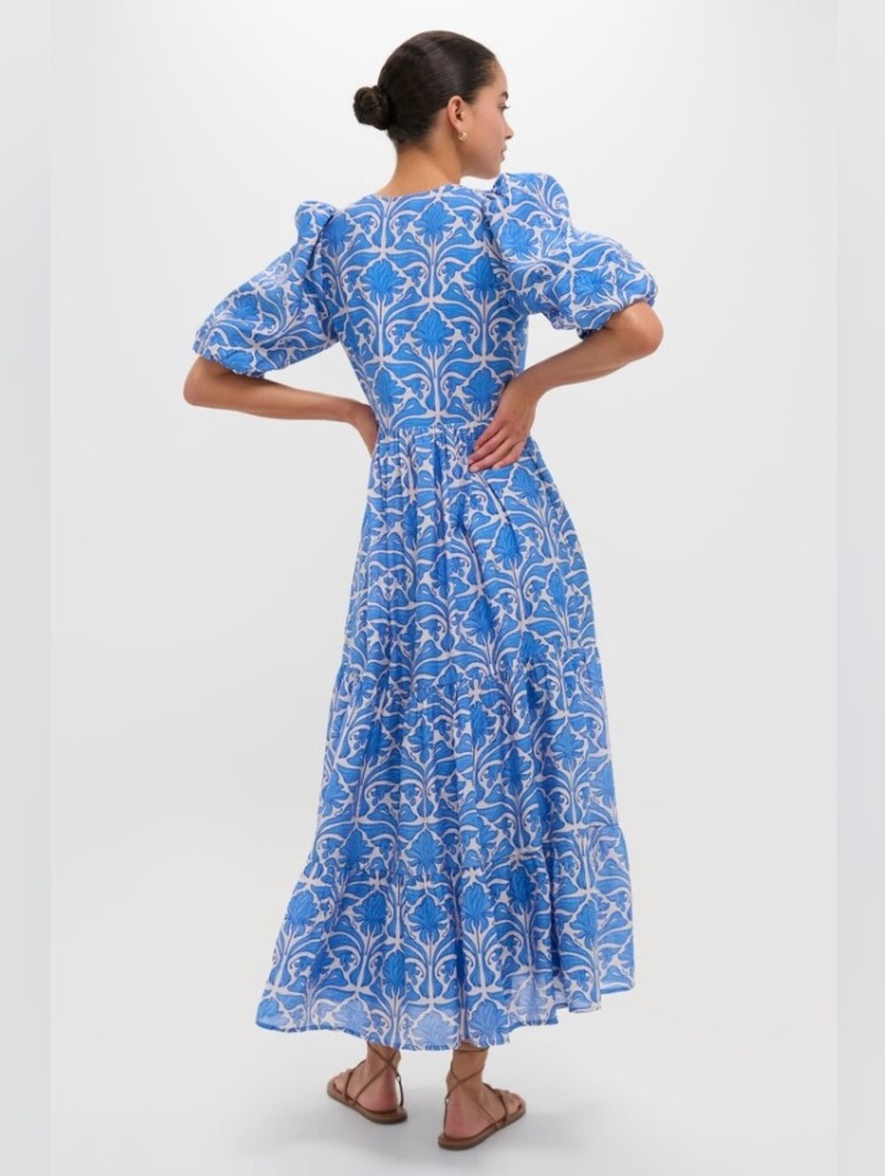 Tuckernuck Blue Geo Floral Cara Maxi Dress - Picture 4 of 11